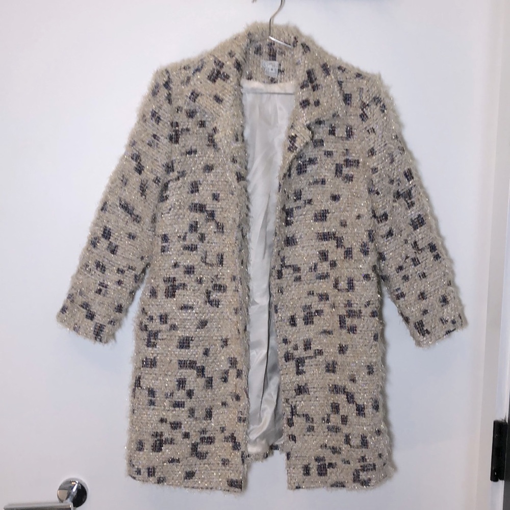 Grace Chuang embroidered metallic cream gold coat